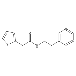N-(2-(pyrimidin-5-yl)ethyl)-2-(thiophen-2-yl)acetamide结构式