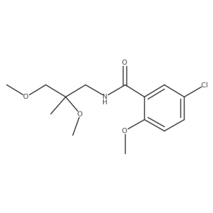 5-chloro-N-(2,3-dimethoxy-2-methylpropyl)-2-methoxybenzamide结构式