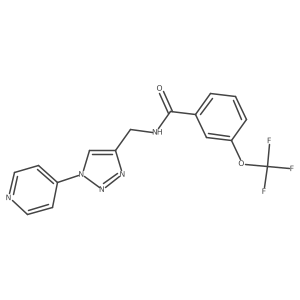 N-((1-(pyridin-4-yl)-1H-1,2,3-triazol-4-yl)methyl)-3-(trifluoromethoxy)benzamide结构式