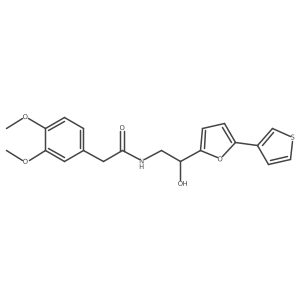 2-(3,4-dimethoxyphenyl)-N-(2-hydroxy-2-(5-(thiophen-3-yl)furan-2-yl)ethyl)acetamide Structure