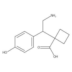 1-[2-Amino-1-(4-hydroxyphenyl)ethyl]cyclobutane-1-carboxylic acid Structure