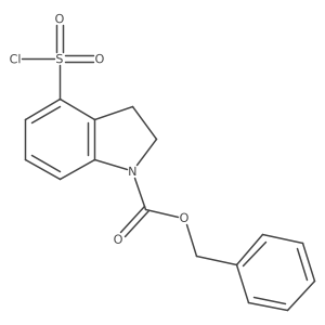 Benzyl 4-(chlorosulfonyl)-2,3-dihydro-1H-indole-1-carboxylate结构式
