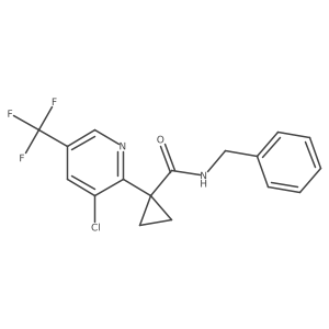 N-benzyl-1-[3-chloro-5-(trifluoromethyl)pyridin-2-yl]cyclopropane-1-carboxamide结构式