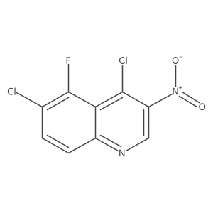 4,6-Dichloro-5-fluoro-3-nitroquinoline结构式