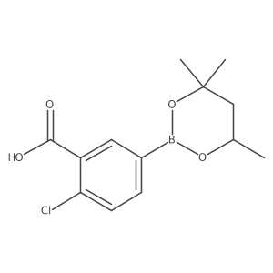 2-Chloro-5-(4,4,6-trimethyl-1,3,2-dioxaborinan-2-YL)benzoic acid Structure