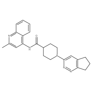 1-{5H,6H,7H-cyclopenta[c]pyridazin-3-yl}-N-(2-methylquinolin-4-yl)piperidine-4-carboxamide结构式