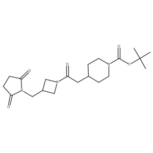 Tert-butyl 4-(2-{3-[(2,5-dioxopyrrolidin-1-yl)methyl]azetidin-1-yl}-2-oxoethyl)piperidine-1-carboxylate Structure