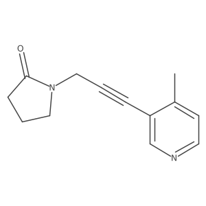 1-[3-(4-Methylpyridin-3-yl)prop-2-yn-1-yl]pyrrolidin-2-one结构式