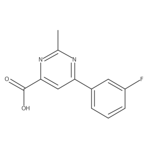 6-(3-Fluorophenyl)-2-methylpyrimidine-4-carboxylic acid Structure
