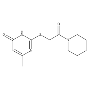 2-(4-Hydroxy-6-methyl-pyrimidin-2-ylsulfanyl)-1-piperidin-1-yl-ethanone Structure