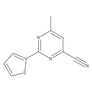 6-Methyl-2-(thiophen-2-yl)pyrimidine-4-carbonitrile Structure