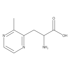 (2R)-2-amino-3-(3-methylpyrazin-2-yl)propanoic acid结构式