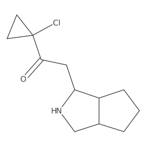 1-(1-Chlorocyclopropyl)-2-{octahydrocyclopenta[c]pyrrol-1-yl}ethan-1-one结构式