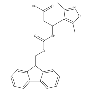 (3S)-3-(dimethyl-1,2-oxazol-4-yl)-3-({[(9H-fluoren-9-yl)methoxy]carbonyl}amino)propanoic acid结构式