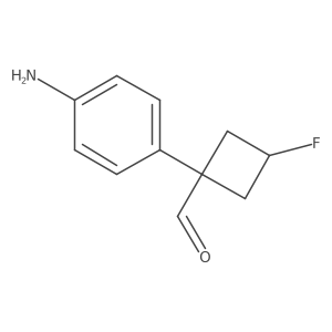 (1r,3r)-1-(4-Aminophenyl)-3-fluorocyclobutane-1-carbaldehyde Structure