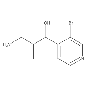 3-Amino-1-(3-bromopyridin-4-yl)-2-methylpropan-1-ol结构式