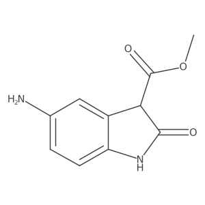 methyl 5-amino-2-oxo-2,3-dihydro-1H-indole-3-carboxylate结构式