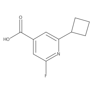 2-Cyclobutyl-6-fluoropyridine-4-carboxylic acid结构式