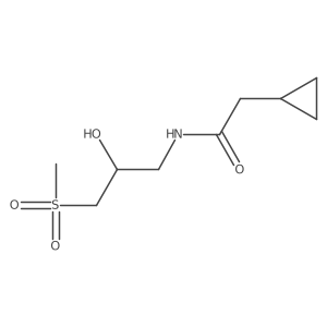2-cyclopropyl-N-(2-hydroxy-3-methanesulfonylpropyl)acetamide Structure
