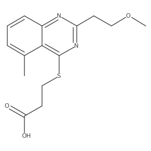 3-{[2-(2-Methoxyethyl)-5-methylquinazolin-4-yl]sulfanyl}propanoic acid Structure