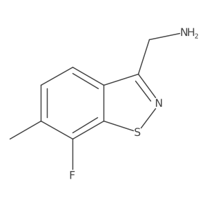 (7-Fluoro-6-methyl-1,2-benzothiazol-3-yl)methanamine Structure