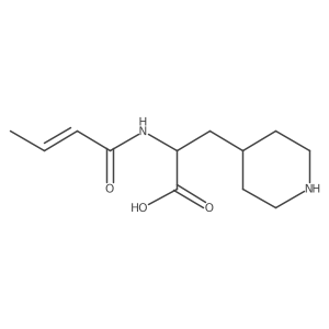 2-(But-2-enamido)-3-(piperidin-4-yl)propanoic acid结构式