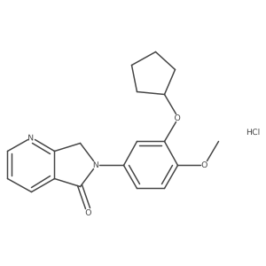 6-[3-(Cyclopentyloxy)-4-methoxyphenyl]-6,7-dihydro-5h-pyrrolo[3,4-b]pyridin-5-one hydrochloride结构式