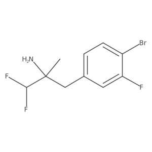 3-(4-Bromo-3-fluorophenyl)-1,1-difluoro-2-methylpropan-2-amine结构式