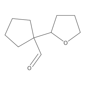 1-(Oxolan-2-yl)cyclopentane-1-carbaldehyde Structure