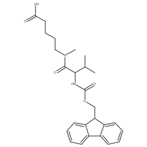 5-[(2R)-2-({[(9H-fluoren-9-yl)methoxy]carbonyl}amino)-N,3-dimethylbutanamido]pentanoic acid Structure