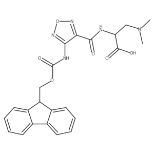 (2S)-3-(dimethylamino)-2-{[4-({[(9H-fluoren-9-yl)methoxy]carbonyl}amino)-1,2,5-oxadiazol-3-yl]formamido}propanoic acid结构式