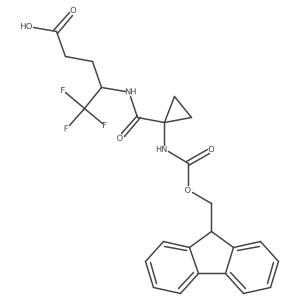 (4S)-4-{[1-({[(9H-fluoren-9-yl)methoxy]carbonyl}amino)cyclopropyl]formamido}-5,5,5-trifluoropentanoic acid Structure