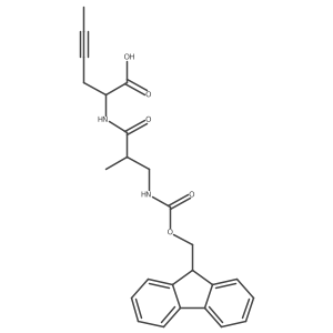 2-[3-({[(9H-fluoren-9-yl)methoxy]carbonyl}amino)-2-methylpropanamido]hex-4-ynoic acid Structure