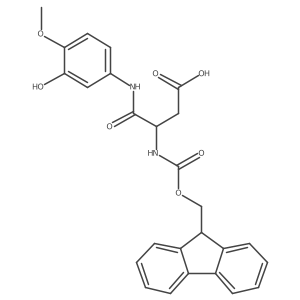 3-({[(9H-fluoren-9-yl)methoxy]carbonyl}amino)-3-[(3-hydroxy-4-methoxyphenyl)carbamoyl]propanoic acid Structure