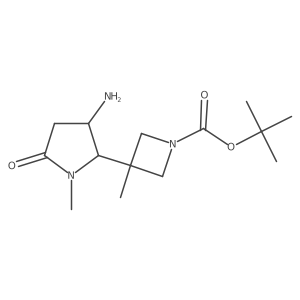 Tert-butyl 3-(3-amino-1-methyl-5-oxopyrrolidin-2-yl)-3-methylazetidine-1-carboxylate Structure