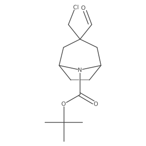 Tert-butyl 3-(chloromethyl)-3-formyl-8-azabicyclo[3.2.1]octane-8-carboxylate结构式