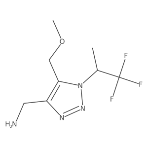 [5-(methoxymethyl)-1-(1,1,1-trifluoropropan-2-yl)-1H-1,2,3-triazol-4-yl]methanamine Structure