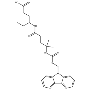 4-[4-({[(9H-fluoren-9-yl)methoxy]carbonyl}amino)-4-methylpentanamido]hexanoic acid结构式