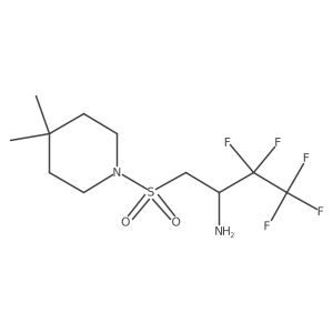 1-[(4,4-Dimethylpiperidin-1-yl)sulfonyl]-3,3,4,4,4-pentafluorobutan-2-amine Structure