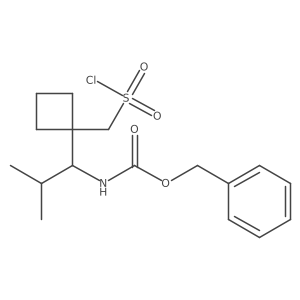 benzyl N-(1-{1-[(chlorosulfonyl)methyl]cyclobutyl}-2-methylpropyl)carbamate Structure