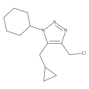 4-(chloromethyl)-1-cyclohexyl-5-(cyclopropylmethyl)-1H-1,2,3-triazole结构式