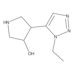 4-(1-ethyl-1H-1,2,3-triazol-5-yl)pyrrolidin-3-ol结构式