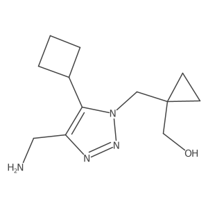 (1-{[4-(aminomethyl)-5-cyclobutyl-1H-1,2,3-triazol-1-yl]methyl}cyclopropyl)methanol结构式