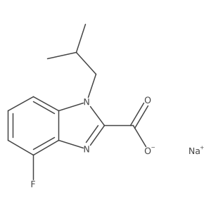 Sodium 4-fluoro-1-isobutyl-1H-benzo[d]imidazole-2-carboxylate Structure