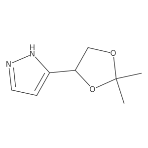 (S)-3-(2,2-Dimethyl-1,3-dioxolan-4-yl)-1H-pyrazole Structure