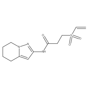 3-Ethenylsulfonyl-N-(4,5,6,7-tetrahydropyrazolo[1,5-a]pyridin-2-yl)propanamide结构式
