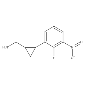 rac-[(1R,2R)-2-(2-fluoro-3-nitrophenyl)cyclopropyl]methanamine Structure
