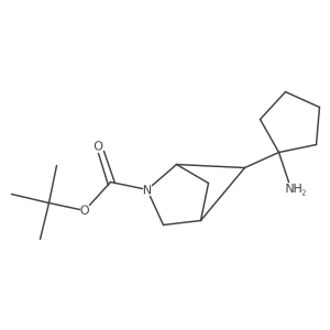 tert-butyl (1S,4R)-5-(1-aminocyclopentyl)-2-azabicyclo[2.1.1]hexane-2-carboxylate Structure
