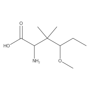 2-Amino-4-methoxy-3,3-dimethylhexanoic acid结构式