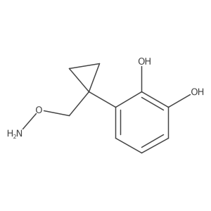 3-{1-[(Aminooxy)methyl]cyclopropyl}benzene-1,2-diol结构式